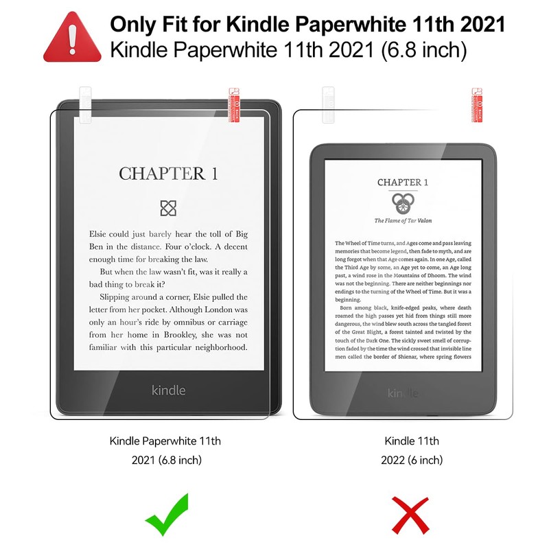 【2 Pack】T Tersely Anti-Glare (Matte) Screen Protector for Kindle Paperwhite