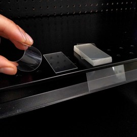 500 Clear Plastic Shelving Tags, 2.5 x 1.25 Inch Removeable Transparent Retail Price Label Holders for Shelf Channels