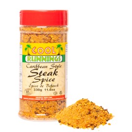 Cool Runnings USA Caribbean Style Steak Spice Seasoning 330g - Bold and Peppery Blend for Grilling, Roasting, and Pan-Frying Steaks and Meats