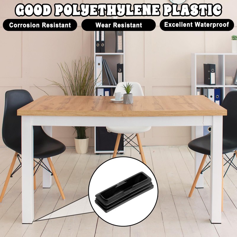 10 Pack 3 x 1 Inch Rectangle Plastic Tubing End