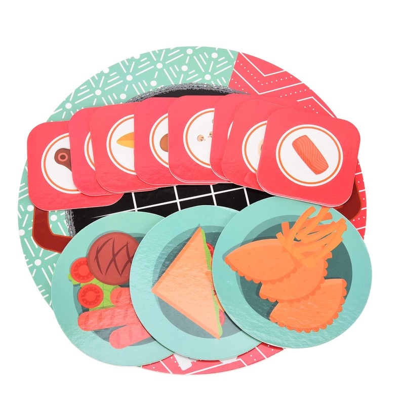 Children Card Toys Food Puzzle Board Matching Game Toys Early