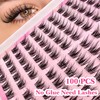 Selbstklebende Wimpern Cluster vorgeklebte Wimpernbüschel 100 Stück Flauschiges C Curl
