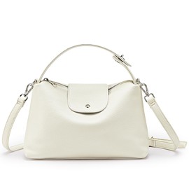 KALIDI Soft Vegan Leather Hobo Bag, Crossbody Purses Satchel for Women with Top Handle,White