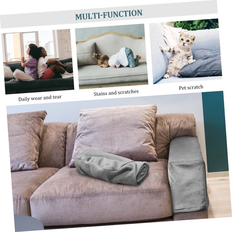 CORHAD 2Pcs Elastic Sofa Armrest Covers Stretchy Couch Arm Protectors