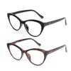 KoKoBin Cat Eye Reading Glasses for Women 2 Pairs Readers
