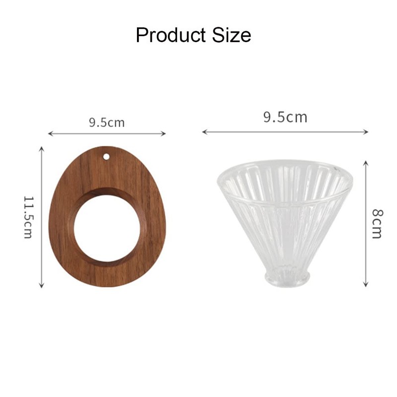 AXUYU Pour Over Coffee Dripper V60 Glass Coffee Funnel Filter