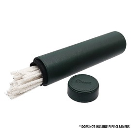 Peterson Pipe Cleaner Holder - Genuine Leather Travel Ready, Standard Size Pipe Cleaners Case (Green)
