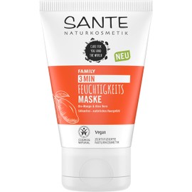 Sante Naturkosmetik 3 Minute Moisturising Mask Organic Mango and Aloe Vera, Intensive Hair Treatment, Repairs and Nourishes Damaged Hair, Moisturizes, Improved combability, Vegan, 100 ml