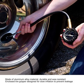 Pack of 2 Double Head Air Chuck 1/4 Inch Tyre Inflation Rod with Rubber Grip for Truck, Motorhome, Bus, Car, Motorcycle, Vehicle