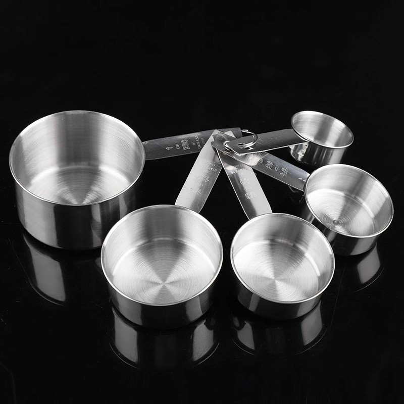 Measuring Cups and Spoons Set 5 Pcs, Stainless Steel Measuring