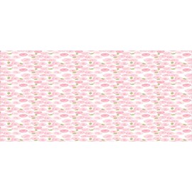 Ambesonne Watercolor Flowers Pencil Pen Holder, Romantic Rose Flowers Field Bouquet Bridal Valentines Theme, Printed Ceramic Pencil Pen Holder for Desk Office Accessory, Pale Pink Pale Green