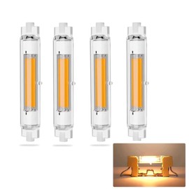 GFDYTG R7S LED 118mm Dimmbar Lampen,R7S LED 118mm 30W Ersatz für 300W Halogenstab,R7S LED COB Glühbirne Warmweiß 3000K 3000LM Kein Flackern,360° Strahlbeleuchtung,AC 220-240V,4er Pack