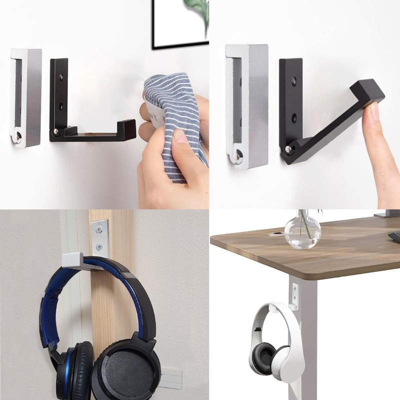 OHIYO Folding Wall Hooks 2PCS Foldable Hooks Bearing Load 33lb/15kg