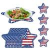 24 PCS Independence Day Star Shaped Placemats Set, 12" x
