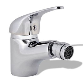 vidaXL Bathroom Bidet Mixer Tap Chrome Kitchen Deck Mounted Faucet Fixture
