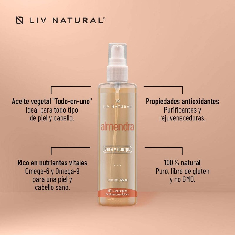LIV NATURAL Set de Aceite de Almendras dulces y Aceite