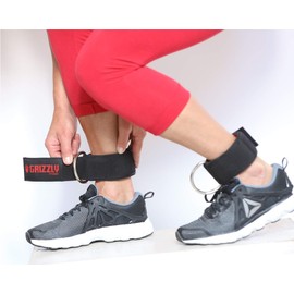 Grizzly Fitness 8600-04 3-Inch Leather Ankle Strap