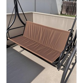 Porch Patio Swing Replacement Seat Cover, 2/3 Seat 600D Thicken Oxford Waterproof Fabric for Outdoor Garden Swings (Coffee, L:58.3x19.7x19.7inch)
