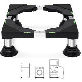 Nefish Mini Fridge Stand Height 5"-6.1" Adjustable 16-24 Inch Washer and Dryer Pedestal with 4 Strong Feet Heavy Duty Washing Machine Stand Base Universal Laundry Platform for Home Appliance