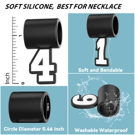 Willtok Number Pendants for Baseball Necklace and All Sports, Pick Your Numbers Today, Number - 4