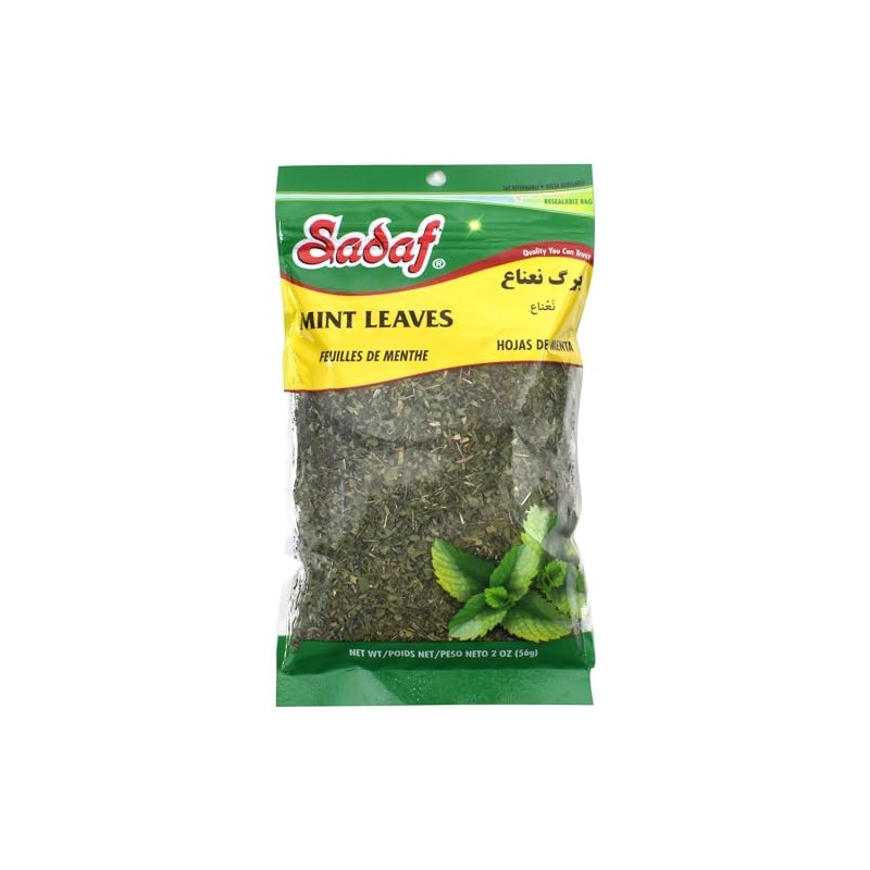 Sadaf Mint Leaves Cut - Dried mint leaves cut and