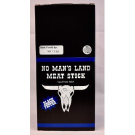 No Man's Land BLACK PEPPER Meat Sticks High Protein Low Calorie Low Carb Meat Snack Carton of 24 1oz Sticks