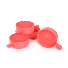 Mintra Home Unbreakable Bowls and Trays (Bold Collection) (Bowl w/Handle 4pk - 540ml (18oz), Salmon)