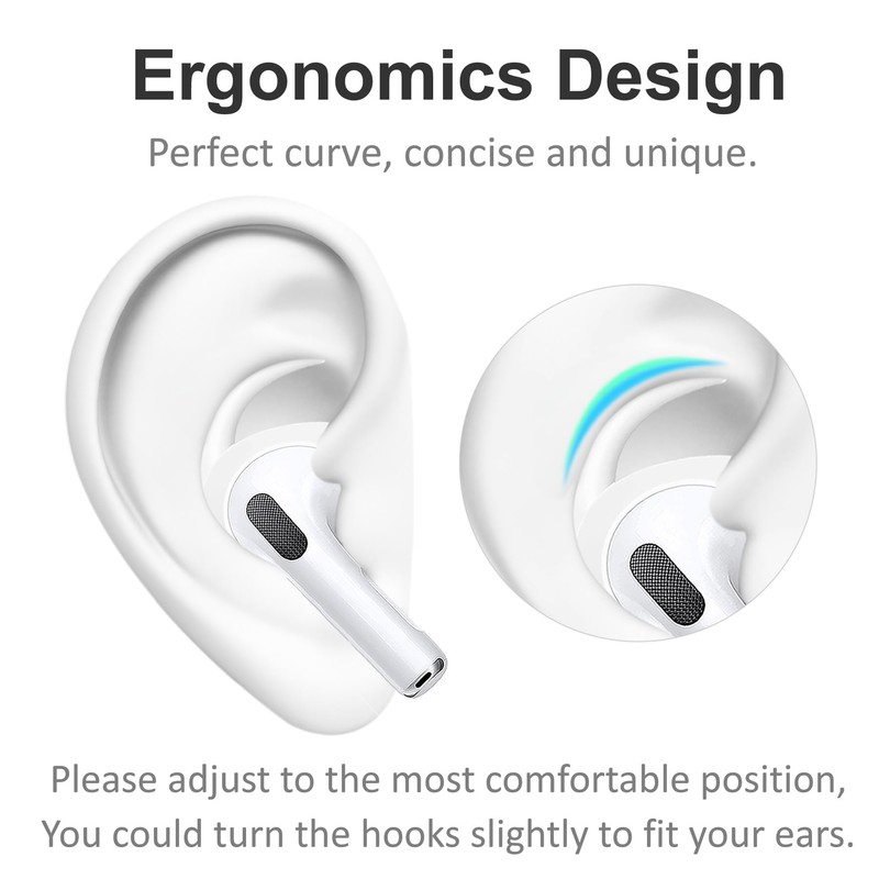 A-Focus Anti-Slip Set for AirPods 4 Silicone Adjustable Ear Hook