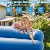 200cm Alberca Inflable Rectangular Piscinas Con Dos Flotador Azul