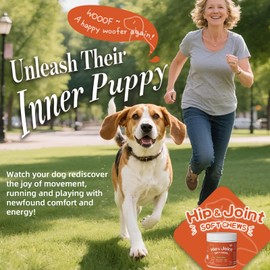 KELPFU Advanced Hip & Joint Supplement for Dogs –120 Chews Glucosamine, Chondroitin, Soft Chews, Natural Joint Support for Small & Medium Breeds