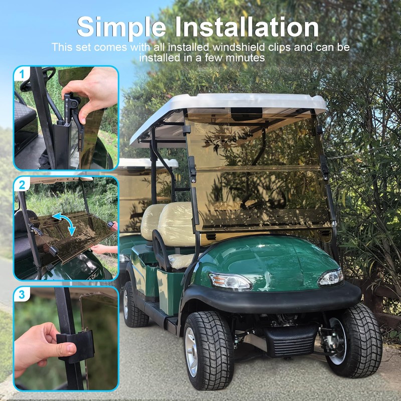 Club Car Precedent Windshield,Golf Cart Windshield for Precedent/Tempo/Onward (2004-Up)– Heavy