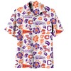 Wes and Willy Mens Sports Fan College Vault Floral Button