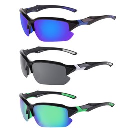 MALIDAK Polarized Sunglasses Men, Cycling Sun Glasses for Men Womens Youth, UV400 Protection Sports Sunglasses for Baseball Running Climbing