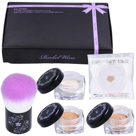 Mineral Foundation Trial Set, Natural Skin Color (Bloss/Opal), SPF 27 PA+++ Trial, Skin-friendly, Sensitive Skin, Starter, Powder Foundation, Approx. 1 Week Worth, Made in Japan, Rachel Wine