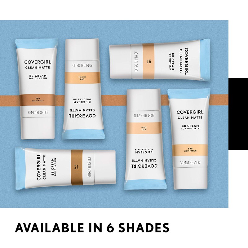 COVERGIRL - Clean Matte BB Cream, Oil-Free, Long-Lasting, Sensitive Skin,