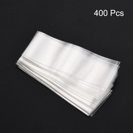 PATIKIL 66mm x 25mm Perforated Shrink Bands, 400 Pack PVC Heat Shrink Wrap Band for Jars Cans, Clear