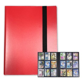 Vivva 9 Pocket Card Binder, Premium Trading Card Binder, 360/540 Double Sided Pocket PU Collection Binder, Collector Album, Card Folder for MTG, TCG, Sports Cards (360 pockets(Red))
