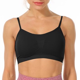 Litthing Women Sports Bra Seamless Comfort Bras Padded Ladies Tops Adjustable Strap Bralettes Vest Style Athletic Wireless Wrap Chest Crop Top for Yoga Fitness Exercise