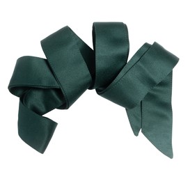 Maya Deluxe Women's Belt Ladies Satin Sash Waist Tie Ribbon Bow Accessory for Bridesmaids Bridal Wedding Prom Evening Occasion, Emerald Green, S-M