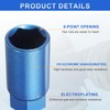 sourcing map 5pcs Nut Driver 17mm Hex Drive Socket CR-V