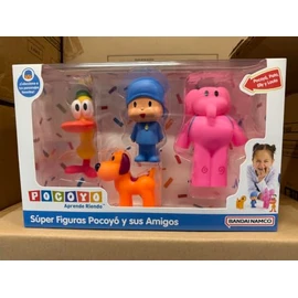 Bandai - Pack of 4 Super Figures Pocoyo and His Friends FA77750, Plastic Toy for Children, Collectable Set of the TV Series, Toy Dolls