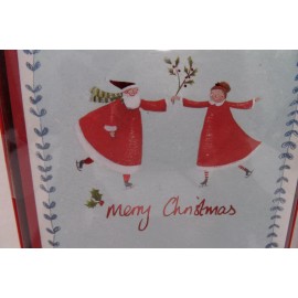 AMERICAN GREETINGS ice skating Santa and Mrs. Claus Christmas cards - set of 10