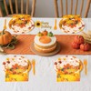 Lianxuia 96Pcs Fall Plates and Napkins Sets, Pumpkin Maple Leaf