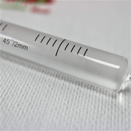 Replacement Level Glass Vial, Spirit Bubble Level, Clear with nib, Accurate, 70mm x 11mm, 2-3/4" x 7/16" - Transparent