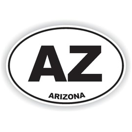 Arizona Oval Black White Full Color Vinyl Decal Sticker State Car Diesel Truck Home AZ West USA