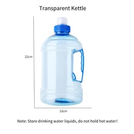 Water Bottle,1L Sports Water Jug with Handle, Gym Sports Water Bottle Resuable Large Fitness Water Jug for Travel Picnic Camping Hiking (Blue)