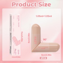 Pack of 2 Double Head Eyeliner Stamps, Wing Tip Pen, Rotating Eyeliner Waterproof Black, Smudge Resistant, Natural, Durable, Quick Drying, for Parties, Travel, Workdays, Weddings