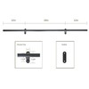 DIYHD 4FT Stand Up Black Rolling Library Hardware,Telescope Sliding Ladder