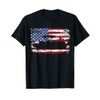 Pontoon Vintage American Flag T-Shirt