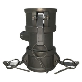 Gloxco Camlock Fitting, Type DD with 3/4" Pipe Tap, Stainless Steel, 2" Female Camlock Coupler x 2" Female Camlock Coupler, (CAM-2020-DDPT07-SS)